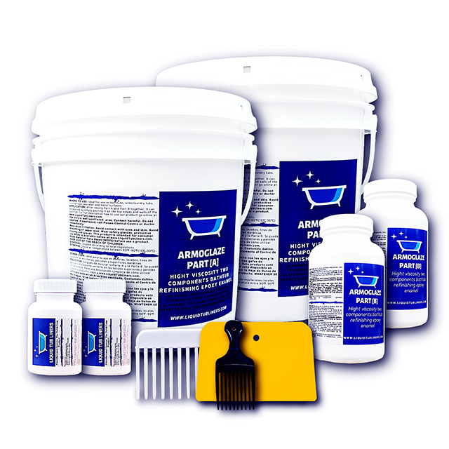 Armoglaze - Enamel Epoxy Clawfoot Refinishing Kit - Extremely Durable/Odorless Pour-on Application