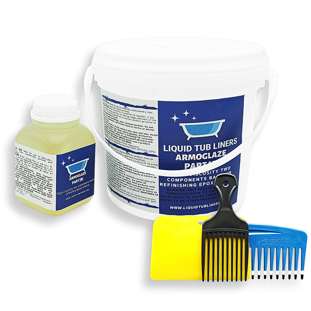 Armoglaze - Enamel Epoxy Sink Refinishing Kit - Odorless / Extremely Durable - Easy Pour-on